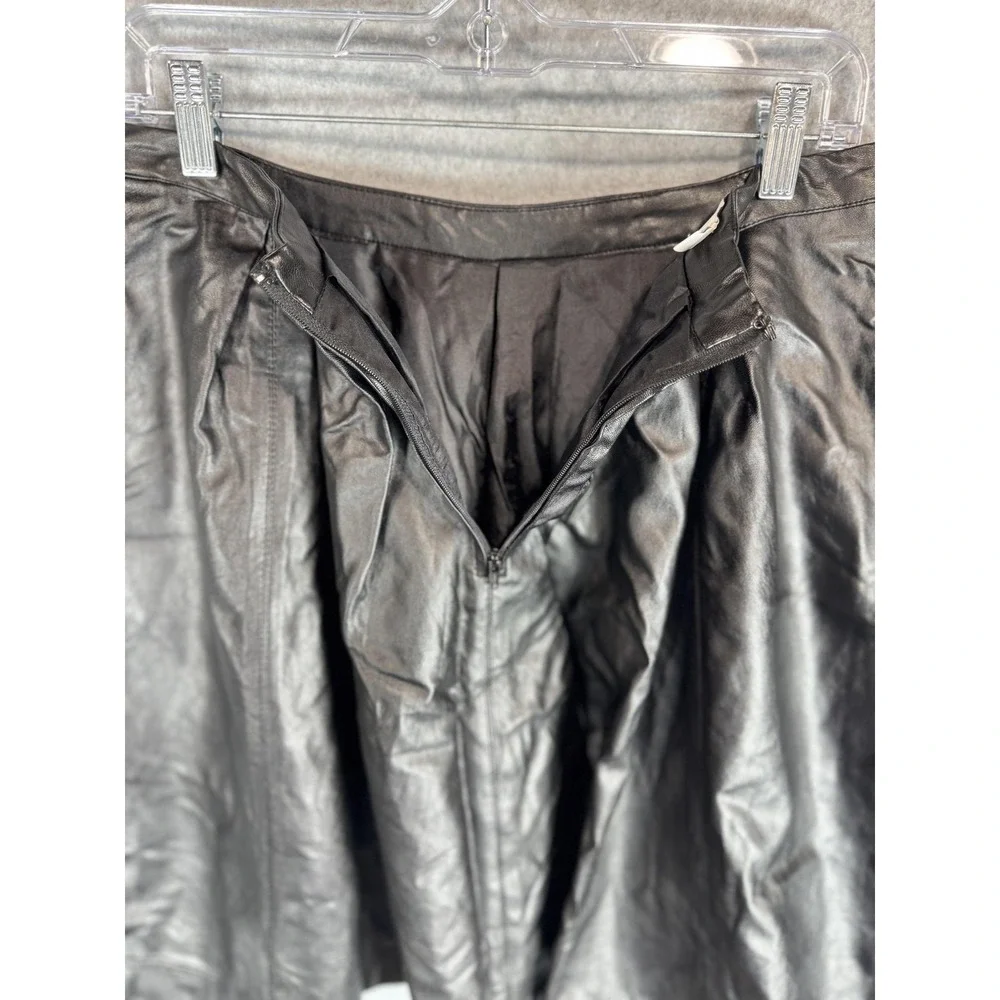 Bishop‎ + Young Skirt Womens Medium Faux Leather Pleated A-Line SKW0226 Chic